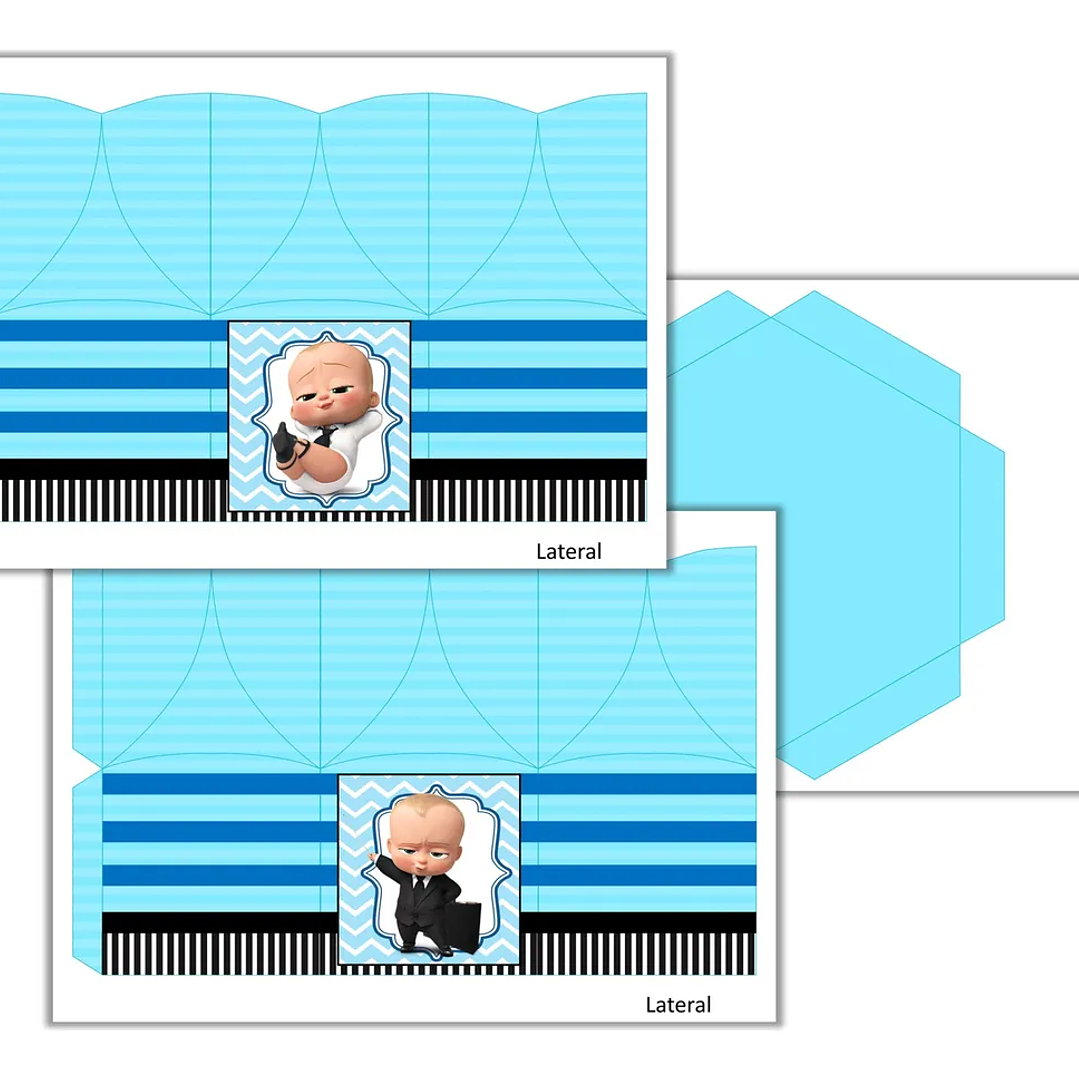 Centro De Mesa Imprimible Jefe En Pañales Caja Hexagonal (2) 2