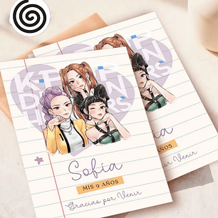 Kit Imprimible Guerras K-pop Pastel Editable en Pdf