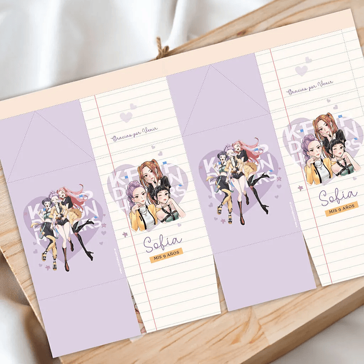 Kit Imprimible Guerras K-pop Pastel Editable en Pdf 6