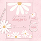 Kit Imprimible Margaritas Rosadas Editable en Pdf - Miniatura 2