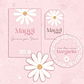 Kit Imprimible Margaritas Rosadas Editable en Pdf - Miniatura 6