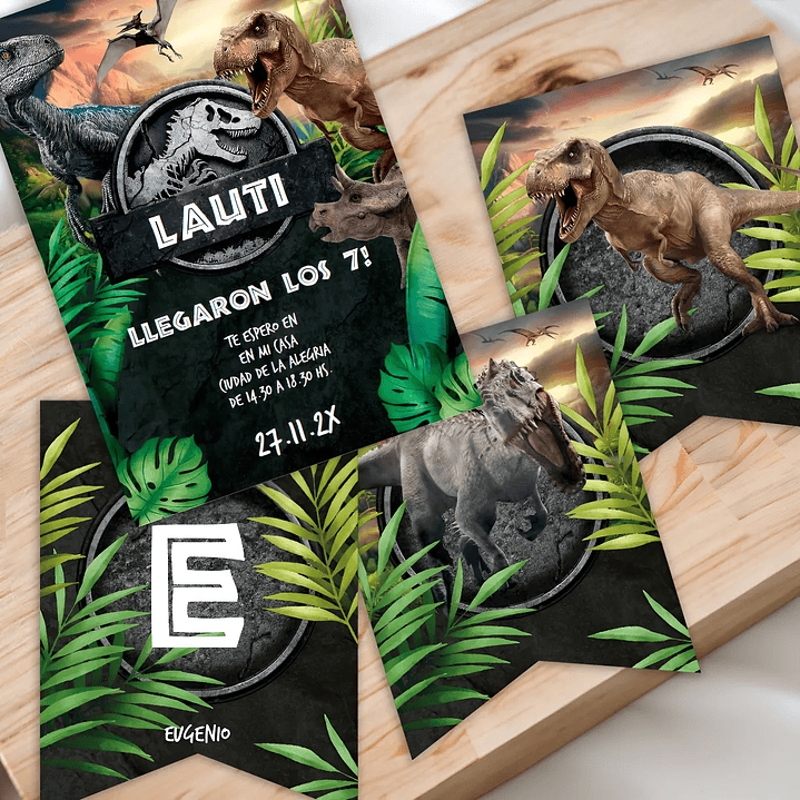 Kit Imprimible Jurassic World, Dinosaurios, Editable en Pdf 2