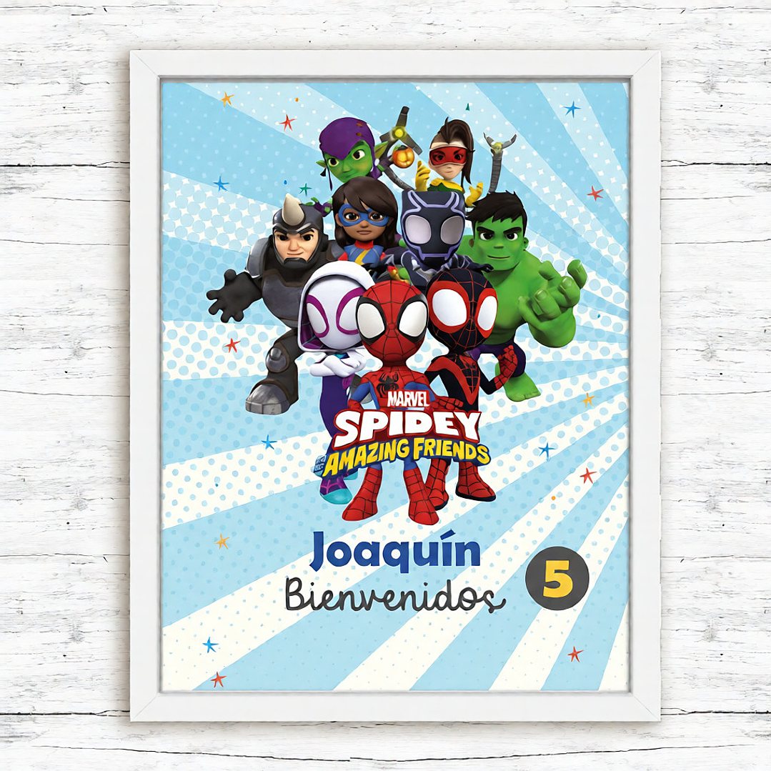 Kit Imprimible Spidey Y Sus Amigos, Hombre Araña, Cumple 4