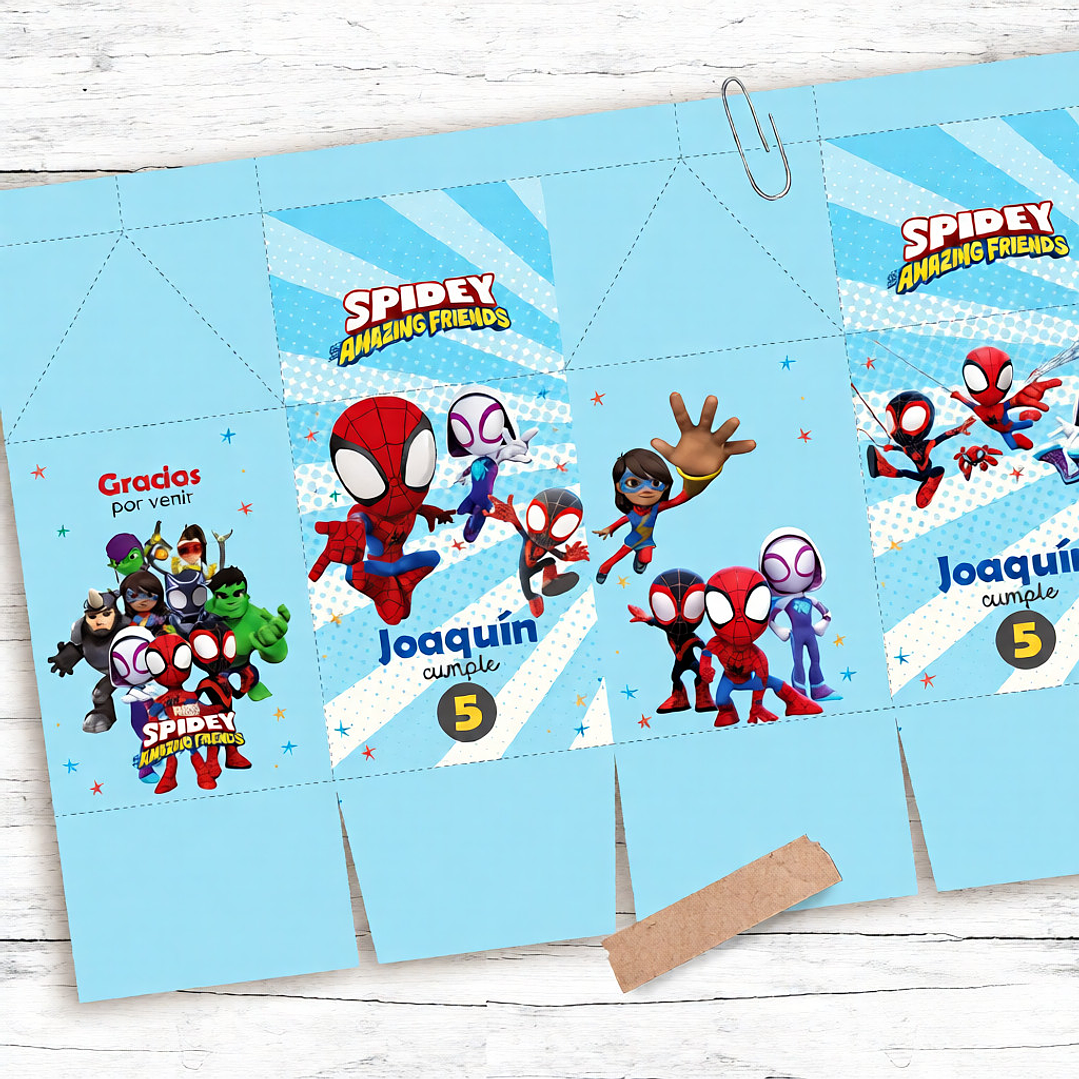 Kit Imprimible Spidey Y Sus Amigos, Hombre Araña, Cumple 6