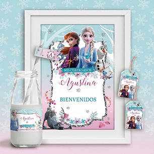 Kit Imprimible Frozen, Anna Y Elsa, Frozen 2, Editable Pdf Cumpleaños