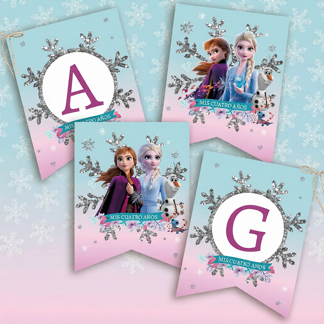 Kit Imprimible Frozen, Anna Y Elsa, Frozen 2, Editable Pdf Cumpleaños 2