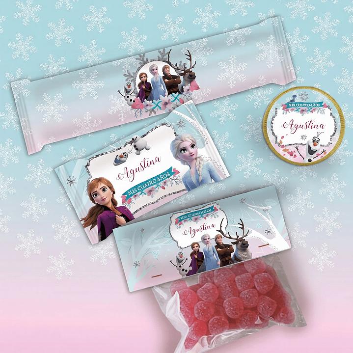 Kit Imprimible Frozen, Anna Y Elsa, Frozen 2, Editable Pdf Cumpleaños 3
