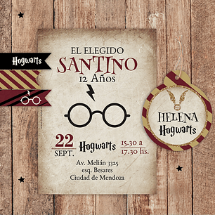 Kit Imprimible Harry Potter Editable con Pdf Cumpleaños
