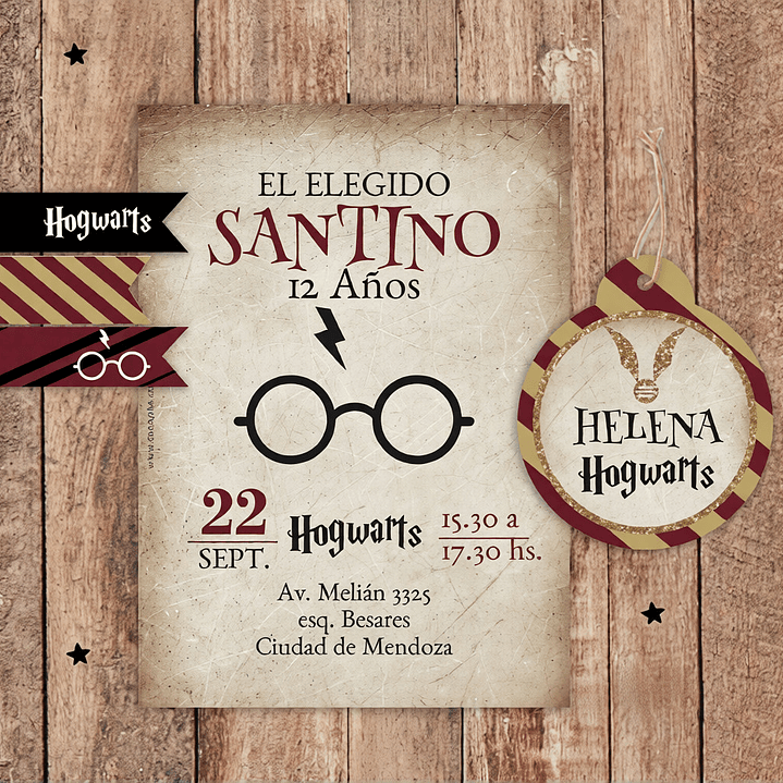 Kit Imprimible Harry Potter Editable con Pdf Cumpleaños 1