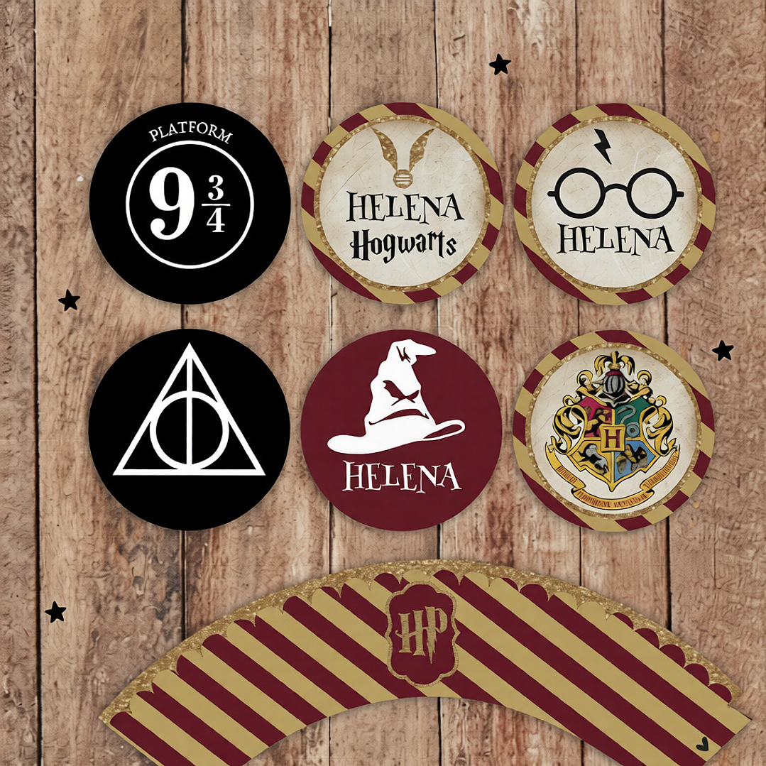 Kit Imprimible Harry Potter Editable con Pdf Cumpleaños 3