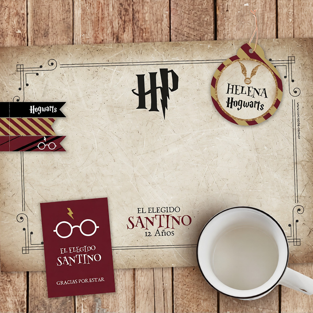 Kit Imprimible Harry Potter Editable con Pdf Cumpleaños 7