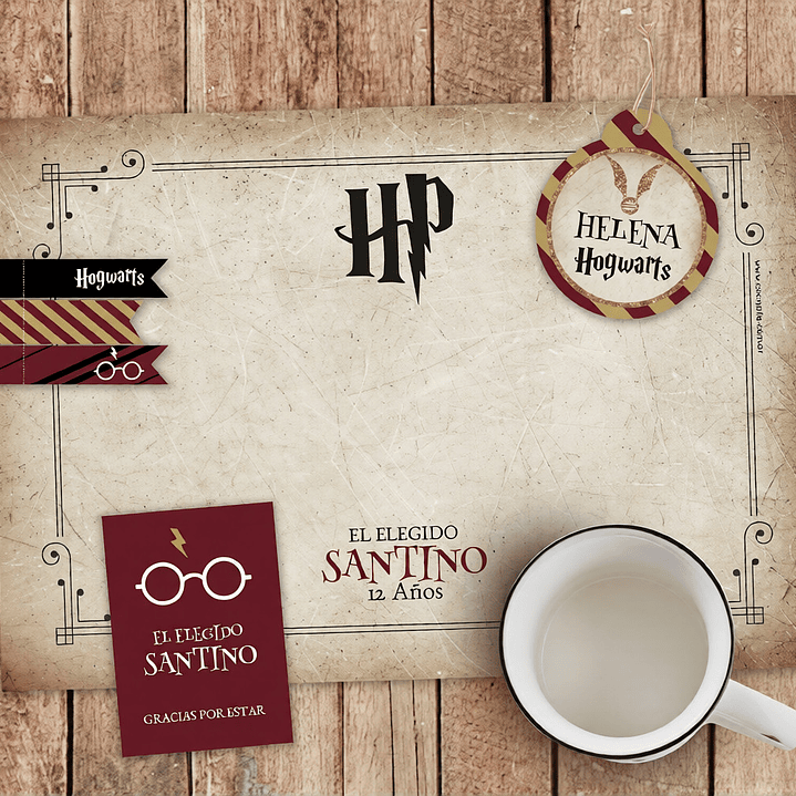 Kit Imprimible Harry Potter Editable con Pdf Cumpleaños 7