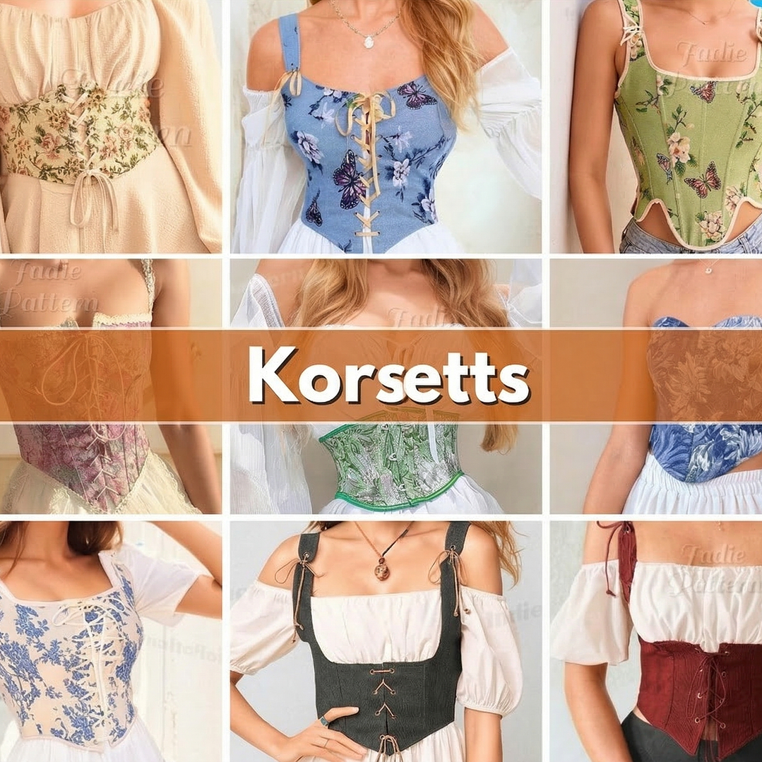 530 Schnittmuster / Schnittmuster / Damen-Schnittmuster / Herren-Schnittmuster / Schnittmuster für Anfänger: Kleid, Korsett, Hose, Oberteil 14