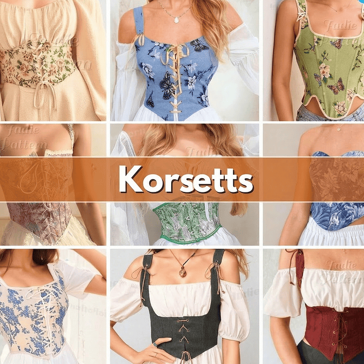 530 Schnittmuster / Schnittmuster / Damen-Schnittmuster / Herren-Schnittmuster / Schnittmuster für Anfänger: Kleid, Korsett, Hose, Oberteil 14