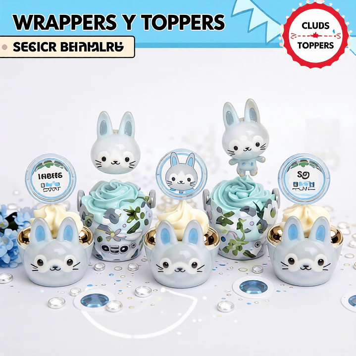 Conejito: wrappers y toppers Descarga GRATIS 3