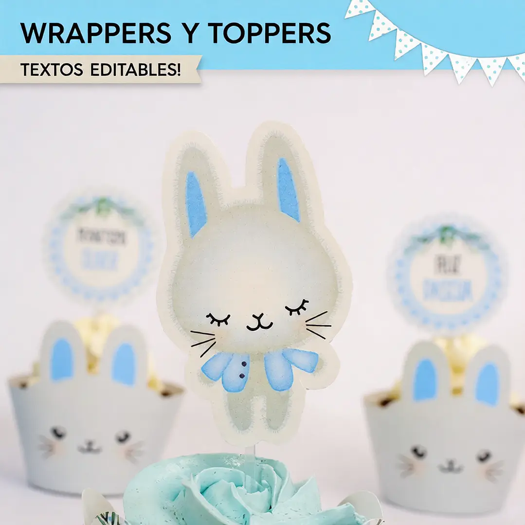 Conejito: wrappers y toppers Descarga GRATIS 5