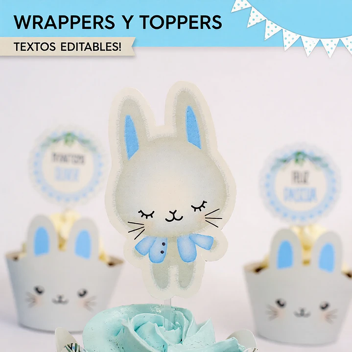 Conejito: wrappers y toppers Descarga GRATIS 5