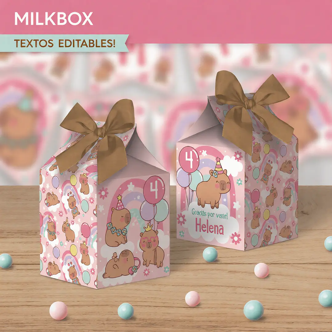 Capibara rosa: milkbox Descarga GRATIS 2