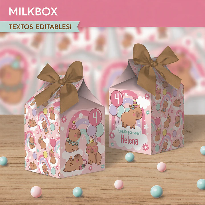 Capibara rosa: milkbox Descarga GRATIS 2