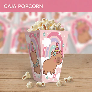 Capibara rosa: caja popcorn Descarga GRATIS