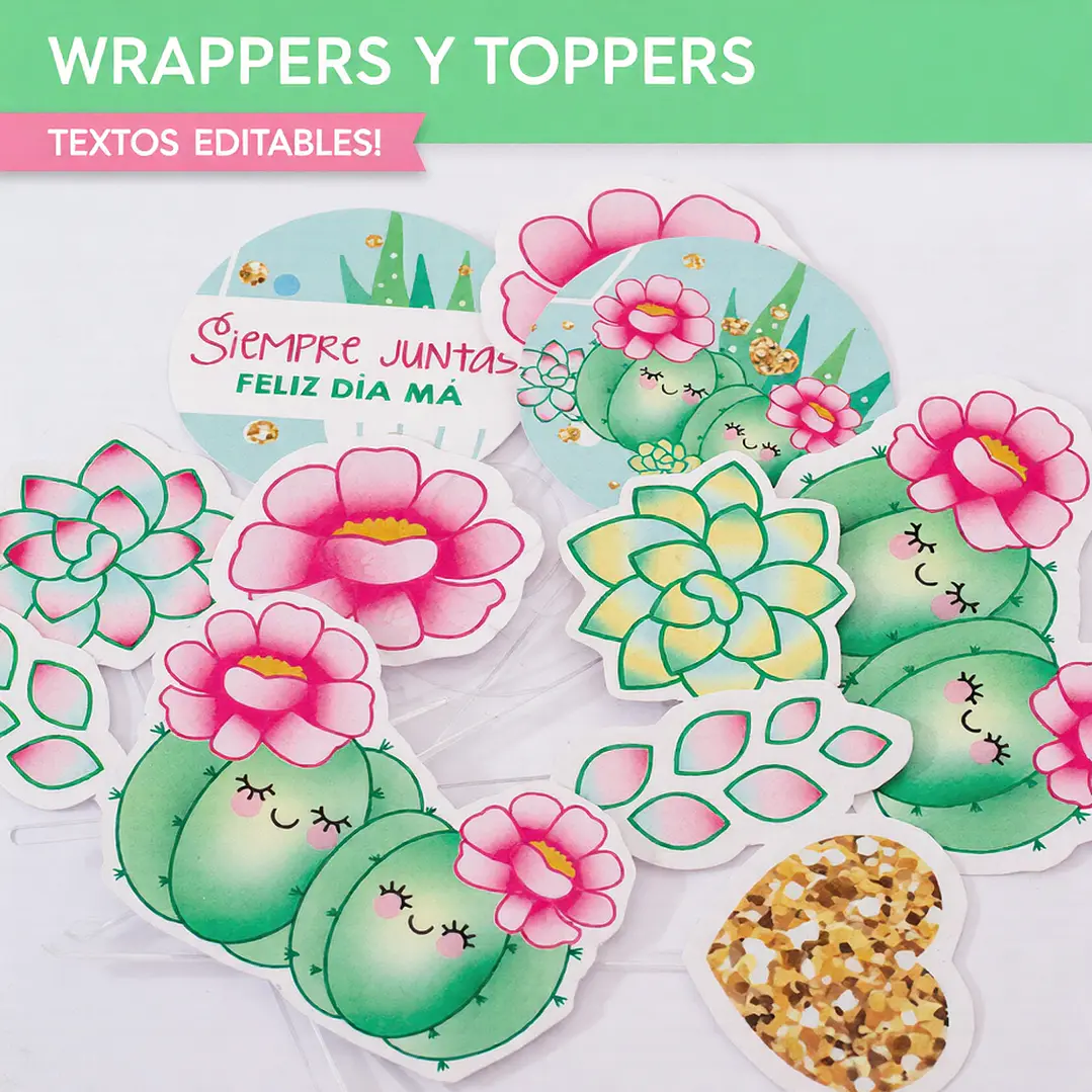Cactus: wrappers y toppers Descarga GRATIS 3