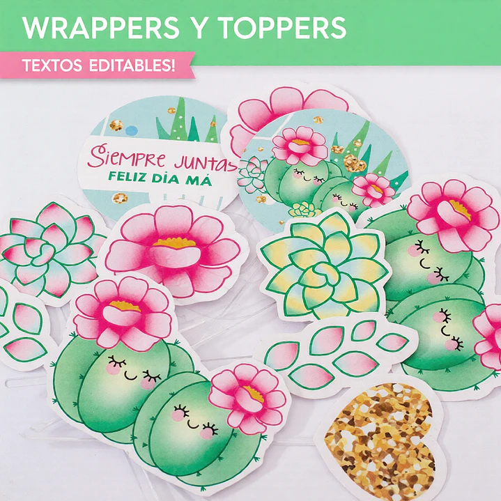 Cactus: wrappers y toppers Descarga GRATIS 3