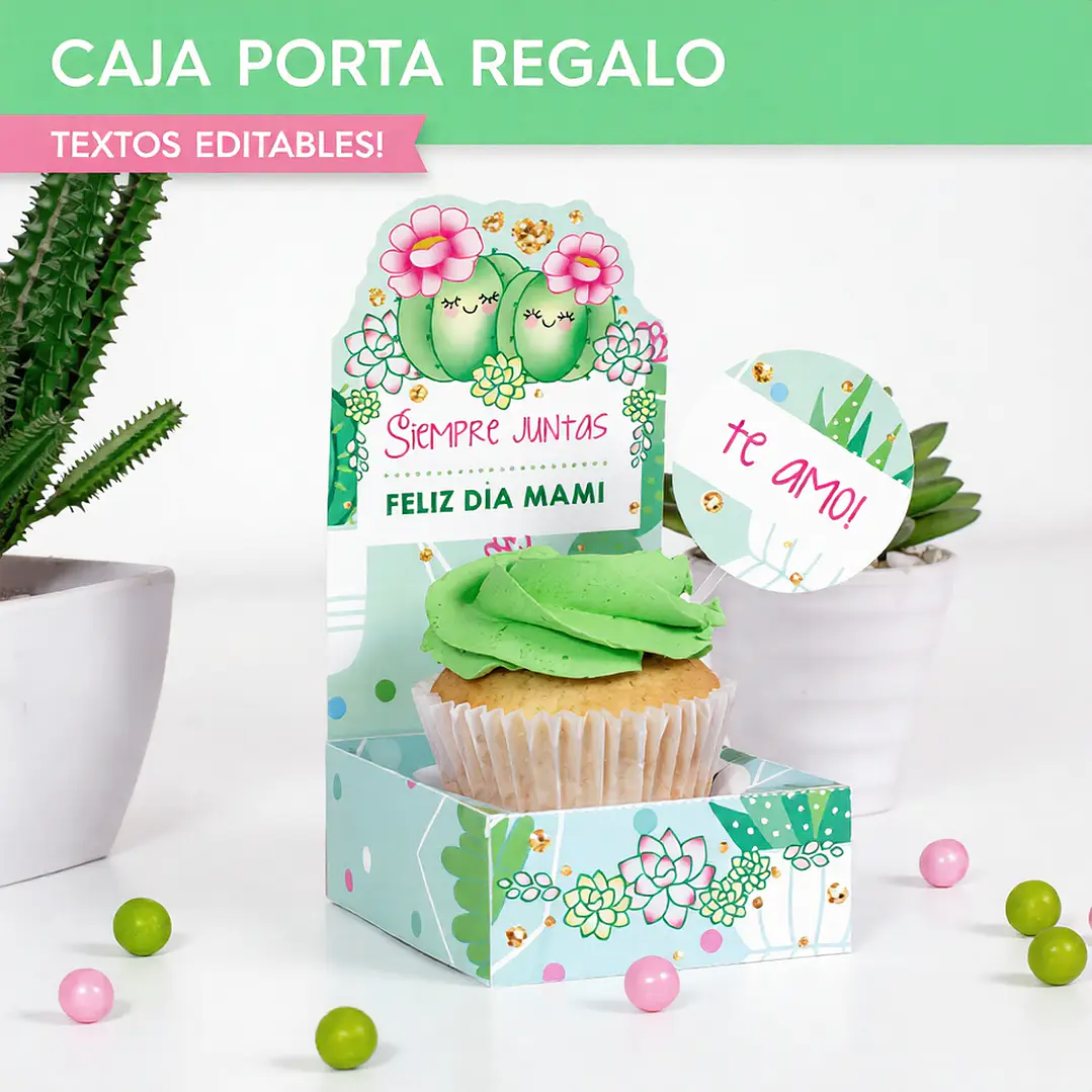 Cactus: cajita porta regalo Descarga GRATIS 4