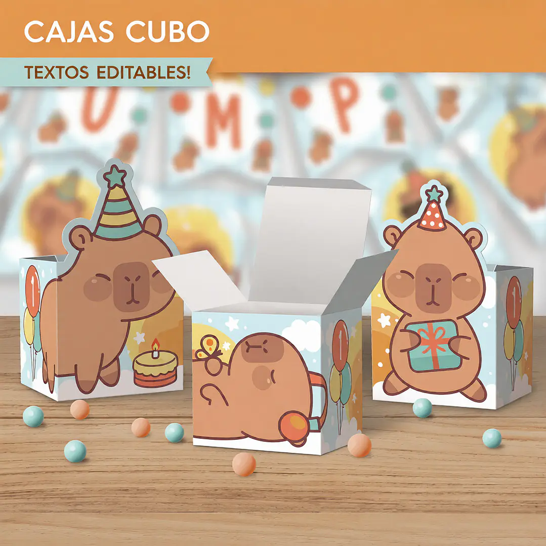 Capibara celeste: cajas cubo Descarga GRATIS 1