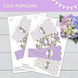 Shabby Chic Lila: cajita popcorn Descarga GRATIS