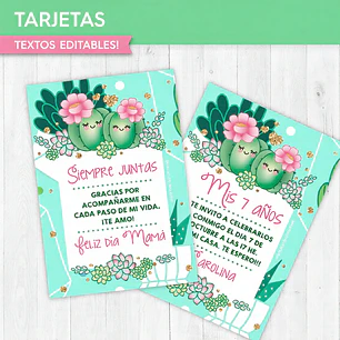 Cactus: tarjeta imprimible y digital Descarga GRATIS