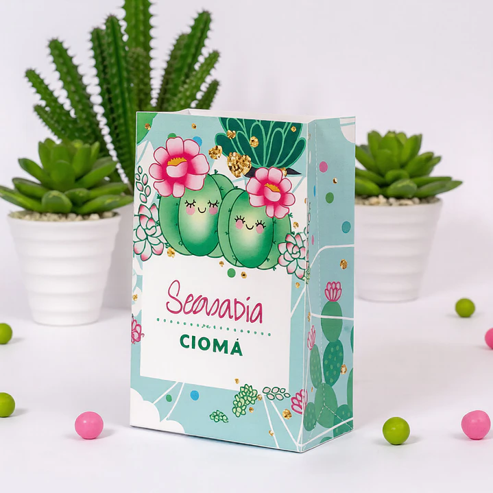 Cactus: bolsa sorpresita para imprimir Descarga GRATIS 3