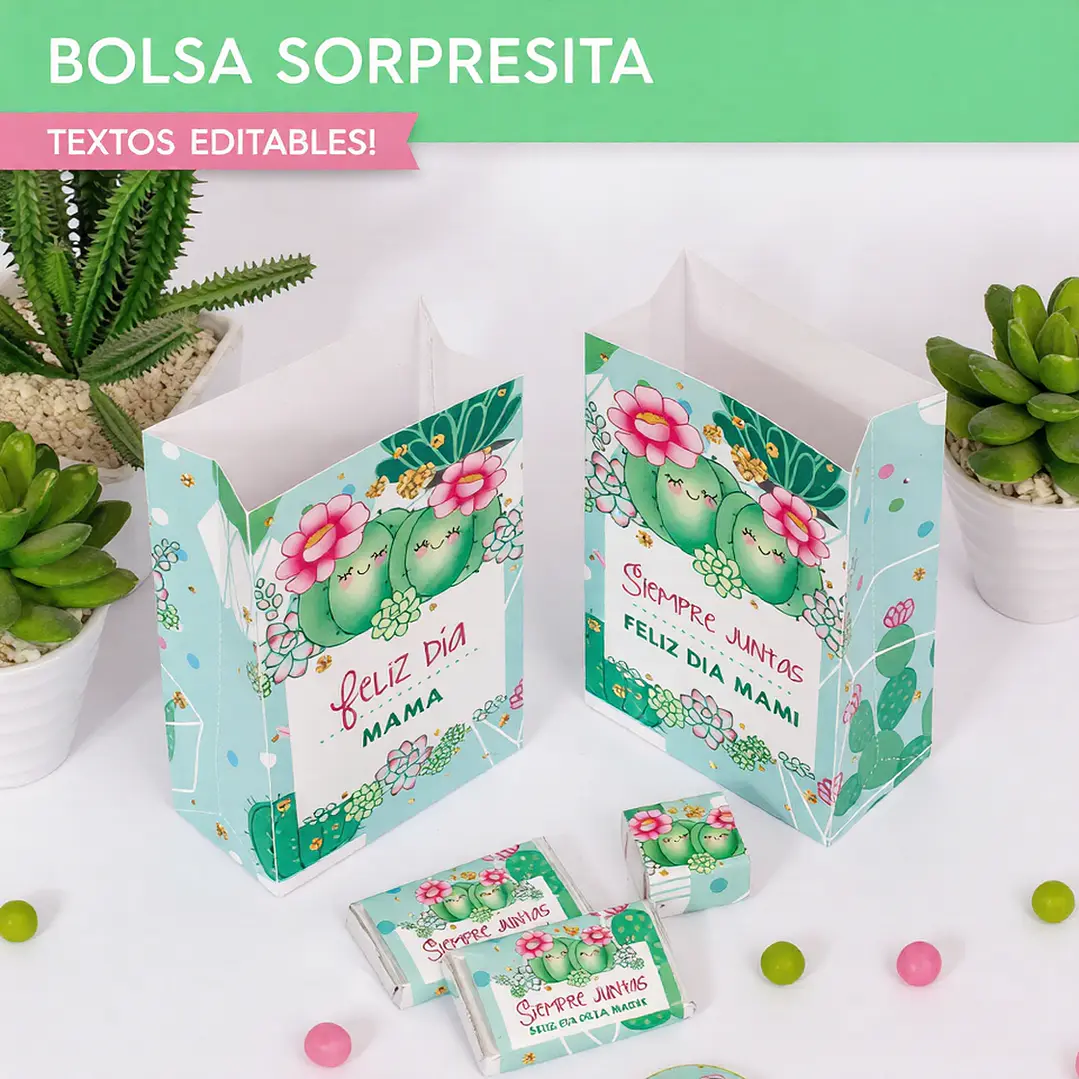 Cactus: bolsa sorpresita para imprimir Descarga GRATIS 7