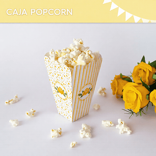 Shabby Chic Amarillo: cajita popcorn Descarga GRATIS