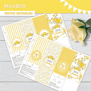 Shabby Chic Amarillo: cajitas milkbox Descarga GRATIS