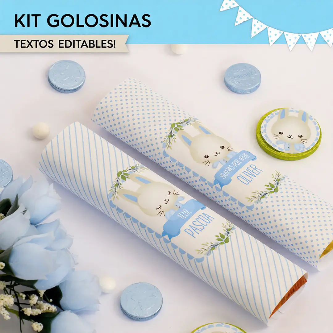 Conejito: kit etiquetas de golosinas Descarga GRATIS 3