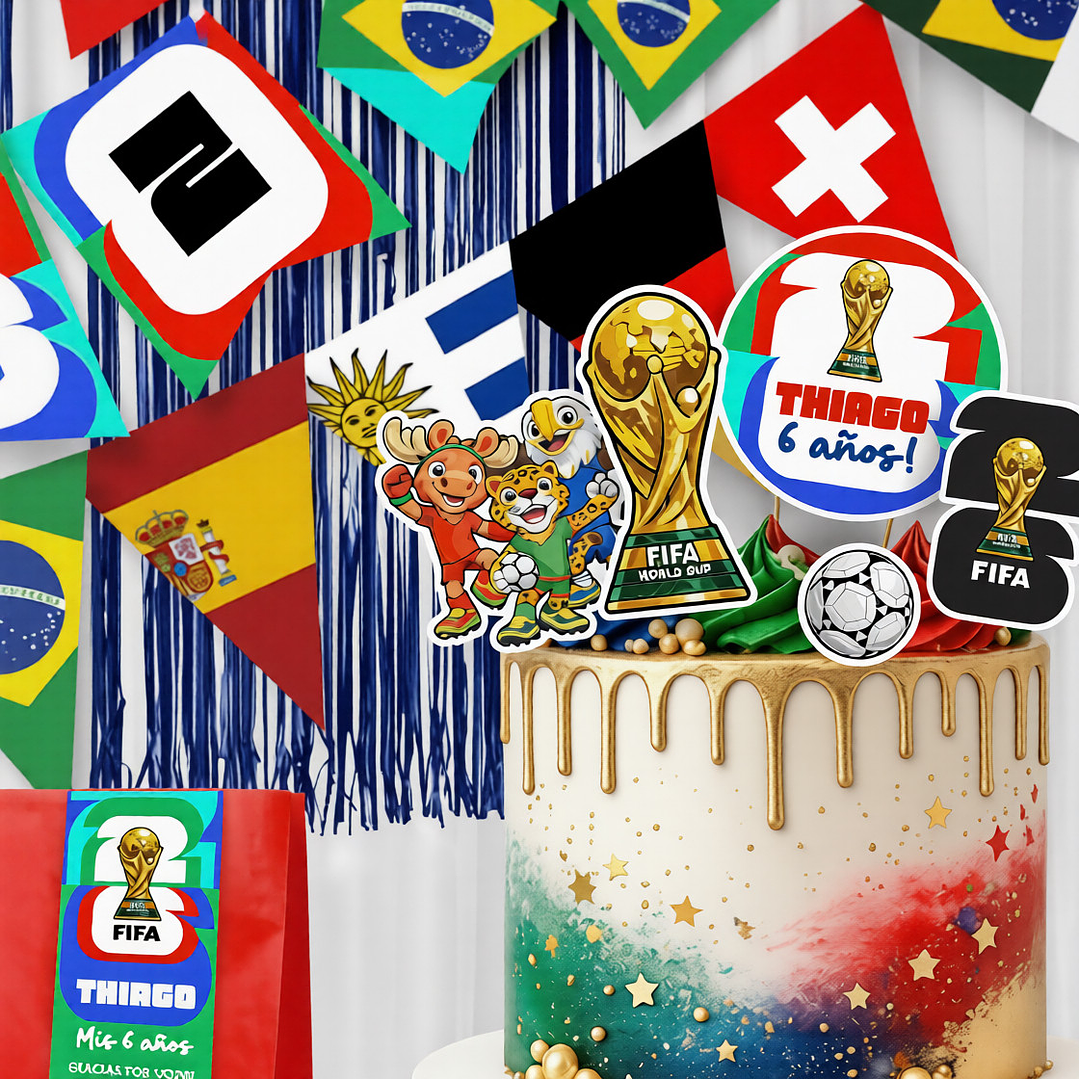 Mundial de fútbol 2026: kit imprimible decoración de fiesta DESCARGA GRATIS !!! 4