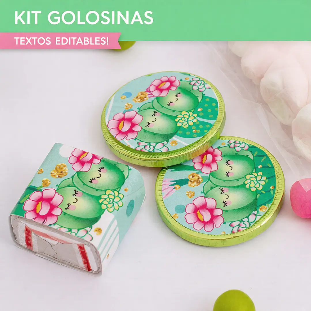 Cactus: kit etiquetas de golosinas Descarga GRATIS 4