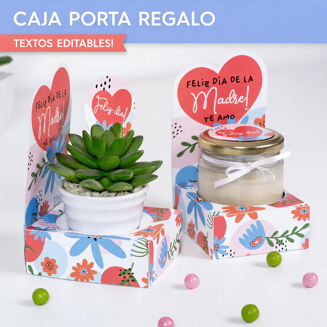 Floral MOD 1: cajita porta regalo Descarga GRATIS 1