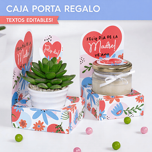 Floral MOD 1: cajita porta regalo Descarga GRATIS