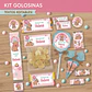 Capibara rosa: kit etiquetas de golosinas Descarga GRATIS - Miniatura 2
