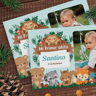 Animales del bosque celeste: tarjeta con foto Descarga GRATIS