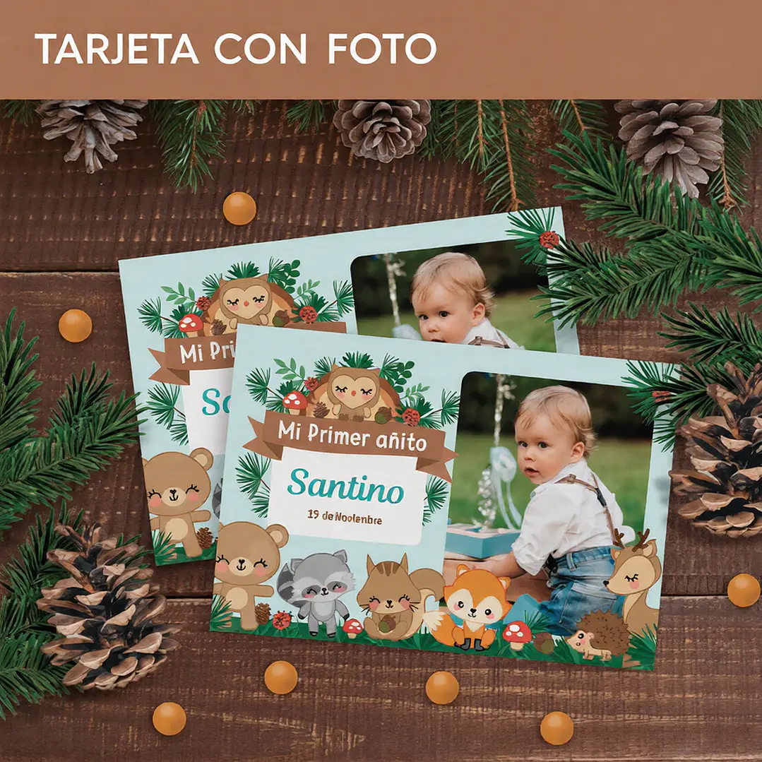 Animales del bosque celeste: tarjeta con foto Descarga GRATIS 2