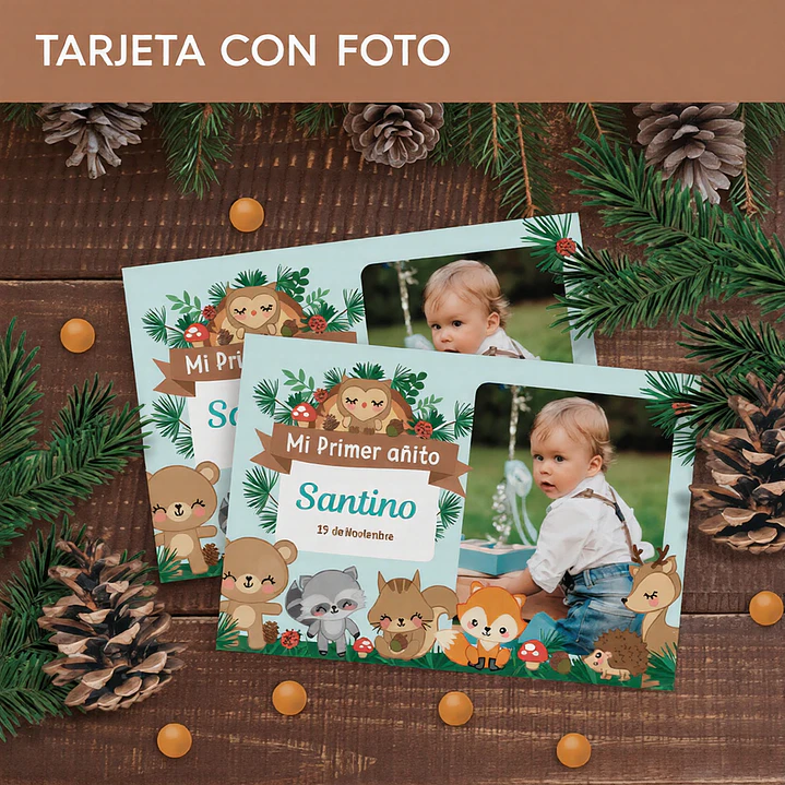 Animales del bosque celeste: tarjeta con foto Descarga GRATIS 2