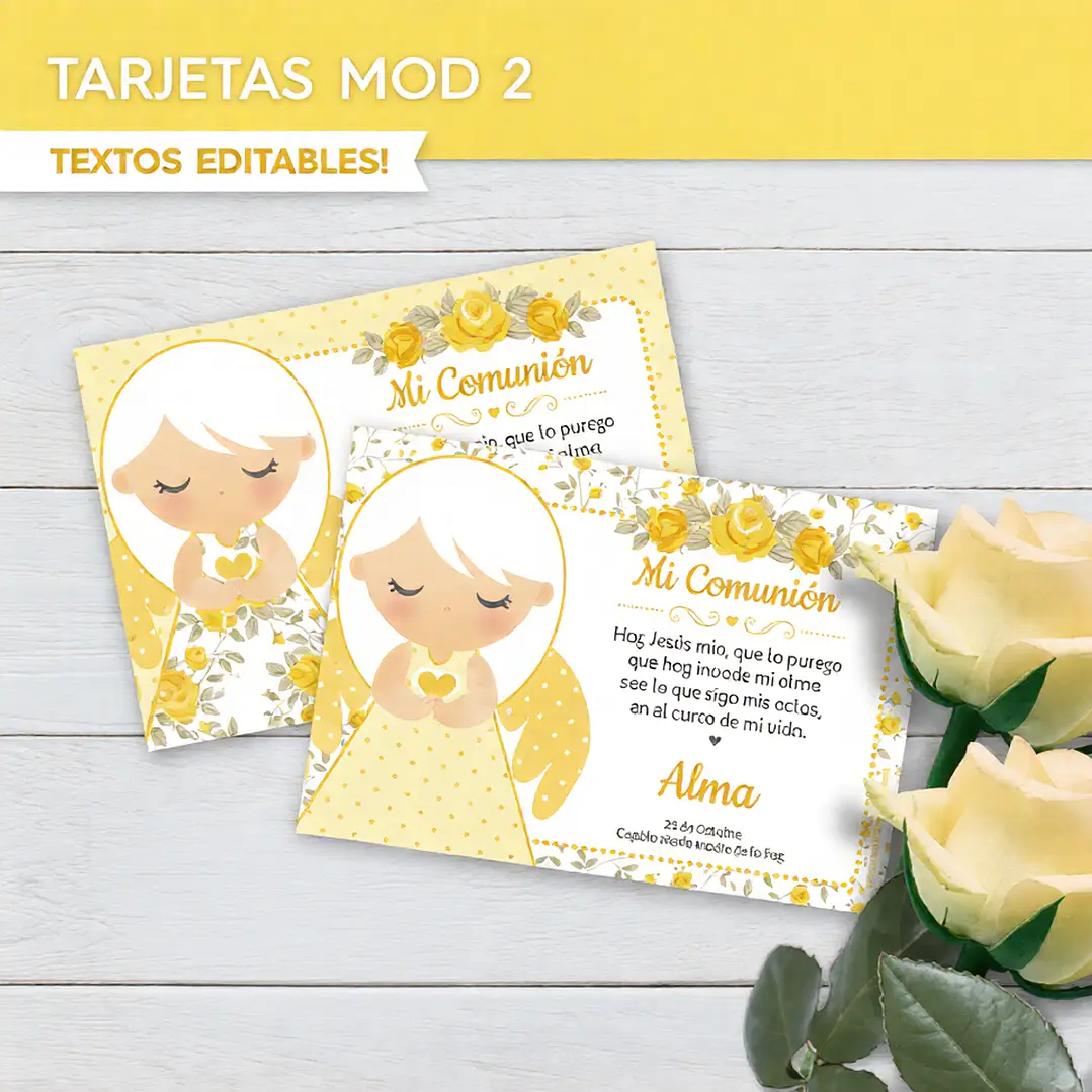 Shabby Chic Amarillo: estampita religiosa MOD 2 Descarga GRATIS 2