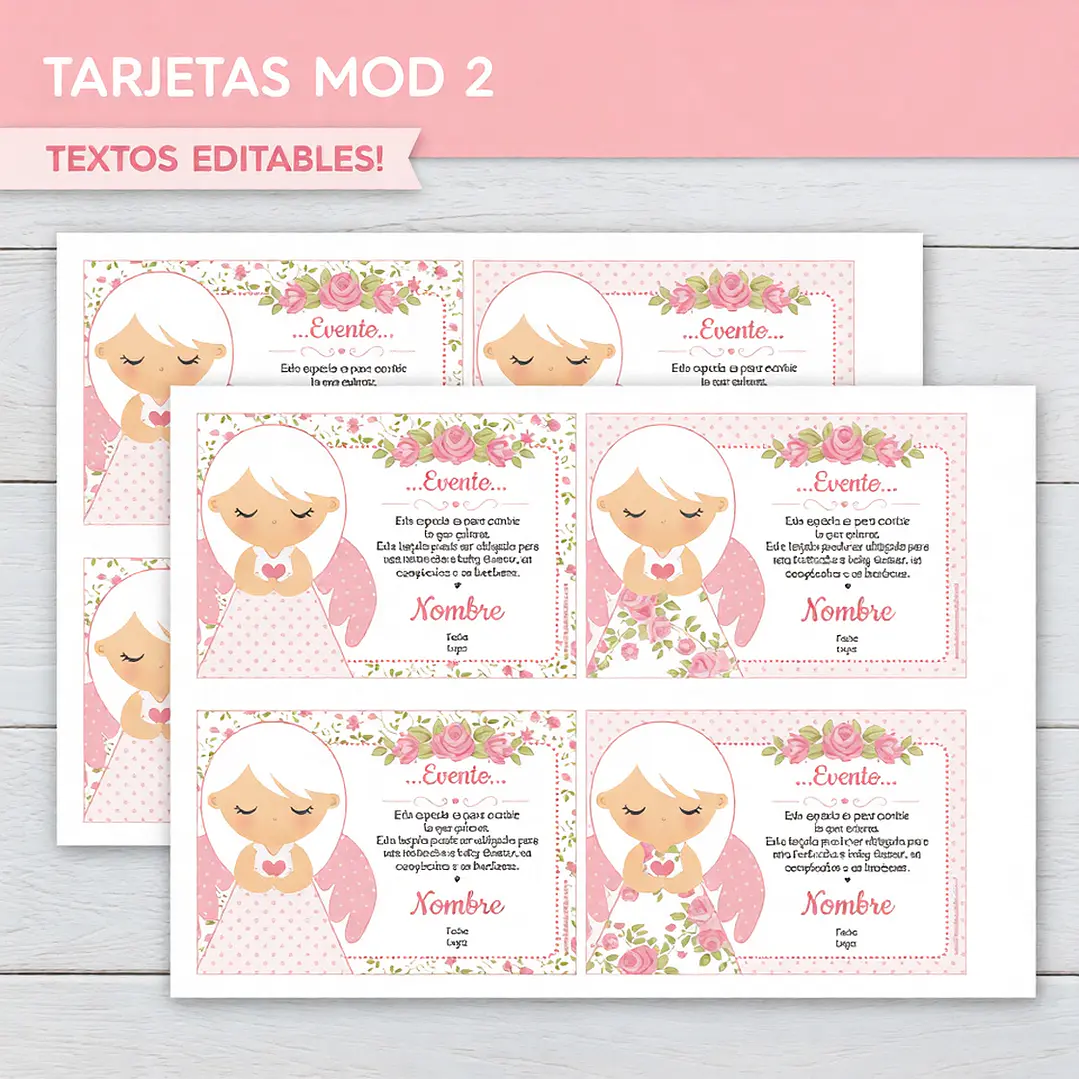 Shabby Chic Rosa: estampita religiosa MOD 2 Descarga GRATIS 2