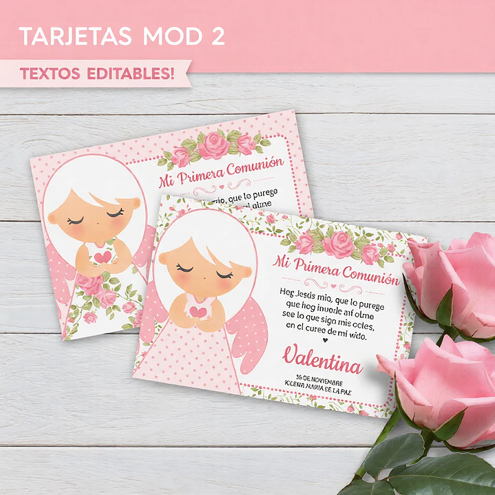 Shabby Chic Rosa: estampita religiosa MOD 2 Descarga GRATIS 1