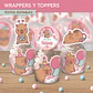 Capibara rosa: wrappers y toppers para cupcakes Descarga GRATIS - Miniatura 2