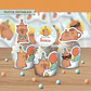 Capibara celeste: wrappers y toppers para cupcakes Descarga GRATIS - Miniatura 2
