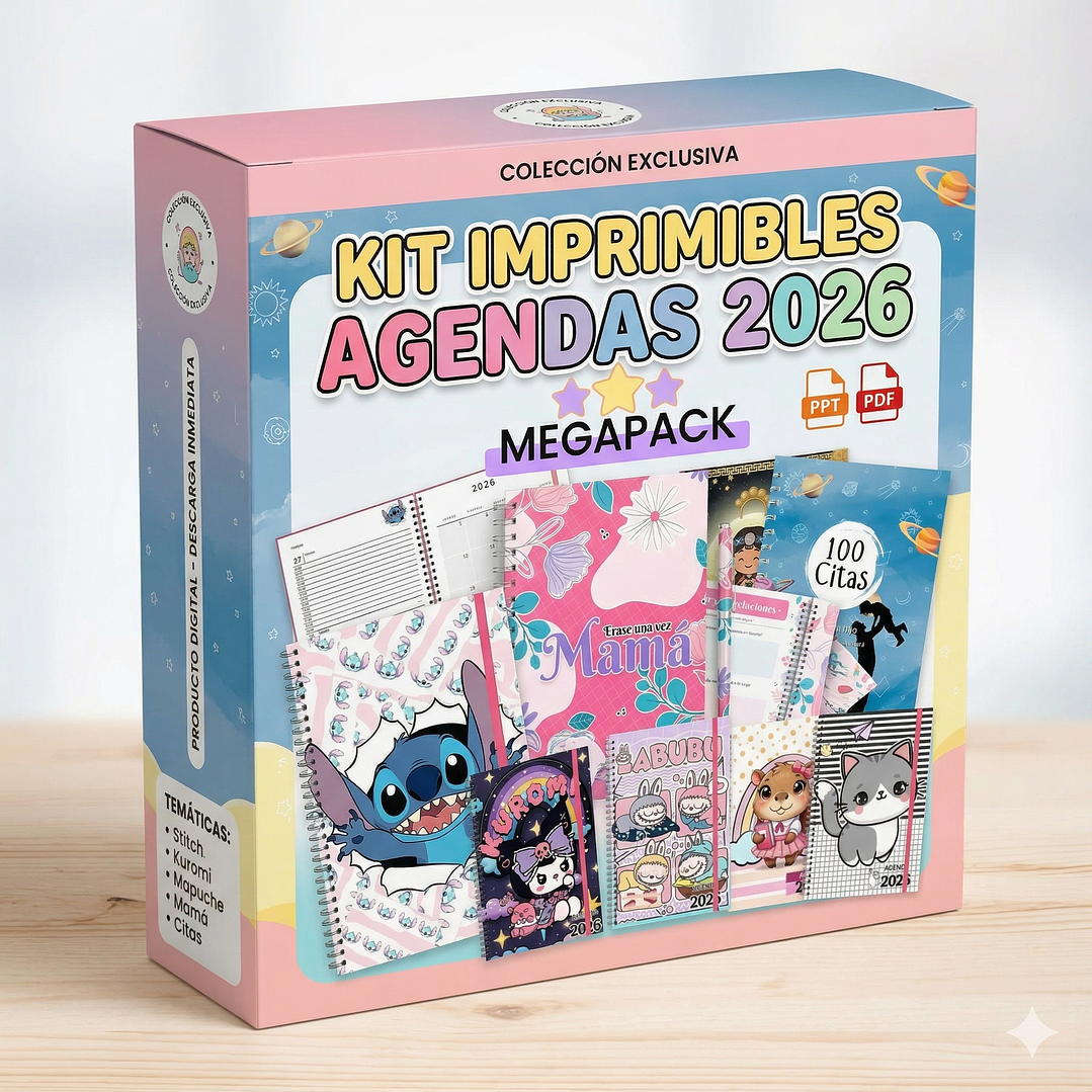 Mega Kit Imprimible Agendas + Planners 2026 GRATIS 1