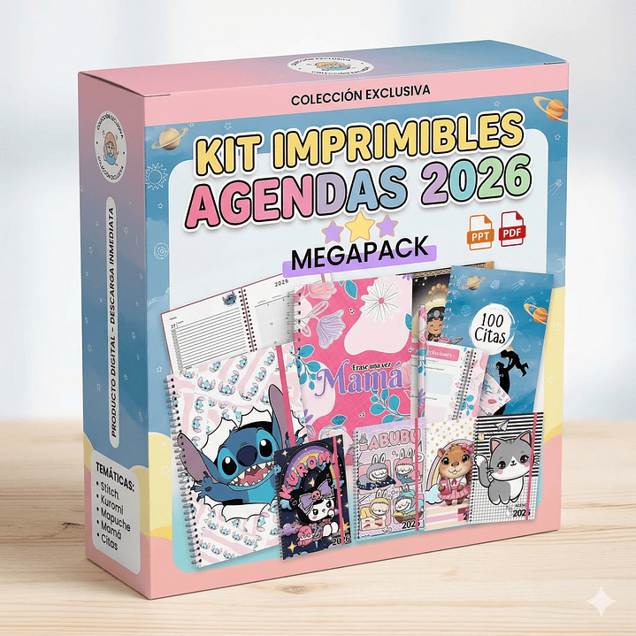 Mega Kit Imprimible Agendas + Planners 2026 GRATIS 1